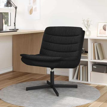 vidaXL Draaistoel Zwart 63 x 75 x 76 cm Stof, Verzenden, Nieuw