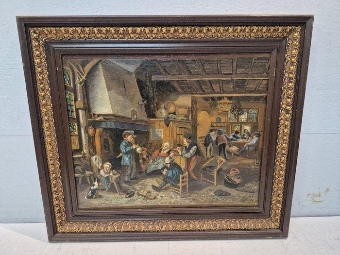 F.Schippers (XX) - Naar van Ostade., Antiek en Kunst, Kunst | Schilderijen | Klassiek