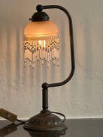 Magnifieke Bankier / Tafellamp - Bureaulamp - Brons, glas ,