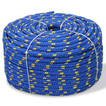 vidaXL Boot touw 8 mm 100 m polypropyleen blauw, Verzenden