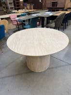Lagos eettafel rond, kleur travertin (nieuw, outlet), Maison & Meubles
