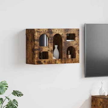 vidaXL Hangkast ELST Gerookt eiken 60 x 20 x 40 cm Bewerkt, Verzenden