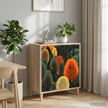 vidaXL Ladekast ZAANDAM Bosprint 66 x 36,5 x 75 cm Bewerkt, Verzenden, Nieuw