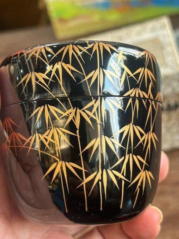 Natsume - Wajima-Nuri Bamboo Maki-e Natsume Theeblikje -