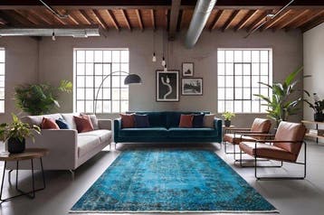 Blauwe vintage - Vloerkleed - 290 cm - 165 cm -, Nieuw
