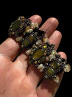 Bracelet artisanal « statement » Cutruoso et hippie, avec, Antiquités & Art