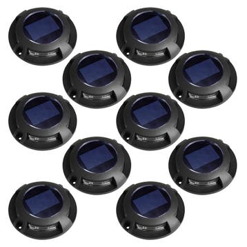 Buitenverlichting zonne-energie Set 10 stuks Solar Decklight, Verzenden, Nieuw