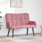 vidaXL Tweedelige Sofa Roze 115 x 61 x 87 cm Fluweel, Verzenden