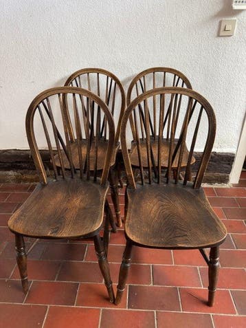 J.B. van Sciver Co. - Stoel (4) - Hout - Windsor-stoel