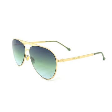 Isabel Marant - *NEW* - Gold Metal - Green Lenses - Lunettes, Nieuw