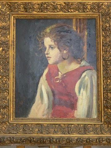 Italiaanse school (XIX) - Ritratto di giovane donna