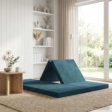 vidaXL Vouwbare Sofa Bed 140 x 67 x 15 cm Blauw, Huis en Inrichting, Verzenden, Nieuw