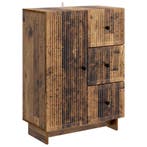 vidaXL Dressoir met lade Oud hout 66 x 34,5 x 90 cm Bewerkt, Verzenden, Nieuw