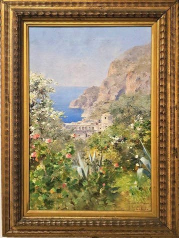 Leopoldo Galeota (1868-1938) - Scorcio di Capri
