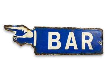 Signalétique Bar - Plaque émaillée - Émail
