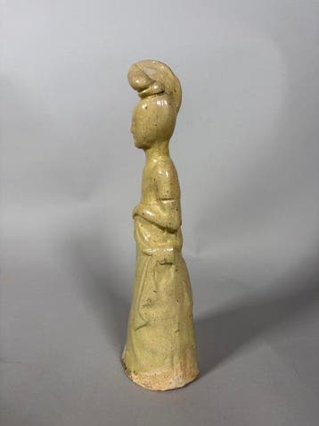 Oude Chinese Sui-dynastie geglazuurd terracotta Beeld van, Verzamelen