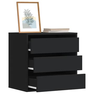 vidaXL Ladekast 60x41x58 cm bewerkt hout zwart, Huis en Inrichting, Verzenden, Nieuw