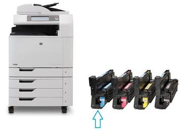 Second Hand HP - Huismerk Drum Cyaan CM6040, CM6030, CM6049, Ophalen of Verzenden, Zo goed als nieuw, Toner, Second Hand HP