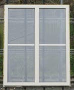 aluminium raam , chassis 115 x 145  creme ral  9001, Doe-het-zelf en Bouw, 75 tot 150 cm, Gebruikt, Raamkozijn, Aluminium