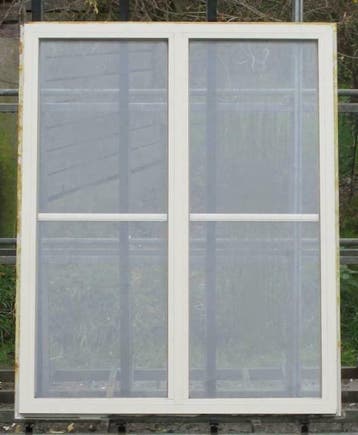 aluminium raam , chassis 115 x 145  creme ral  9001, Doe-het-zelf en Bouw, Raamkozijnen en Schuifdeuren, 75 tot 150 cm, Gebruikt