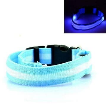 LED Halsband BLAUW, Verzenden