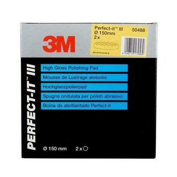 3M 50488 (voorheen 09378) wafelpad geel 150mm 2 stuks 3M-504, Verzenden, Nieuw