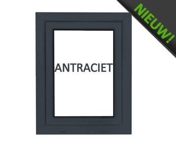 PVC/Kunststof Raam Kozijn Draaikiep/Kip antraciet houtnerf, Doe-het-zelf en Bouw, Raamkozijnen en Schuifdeuren, 75 tot 150 cm