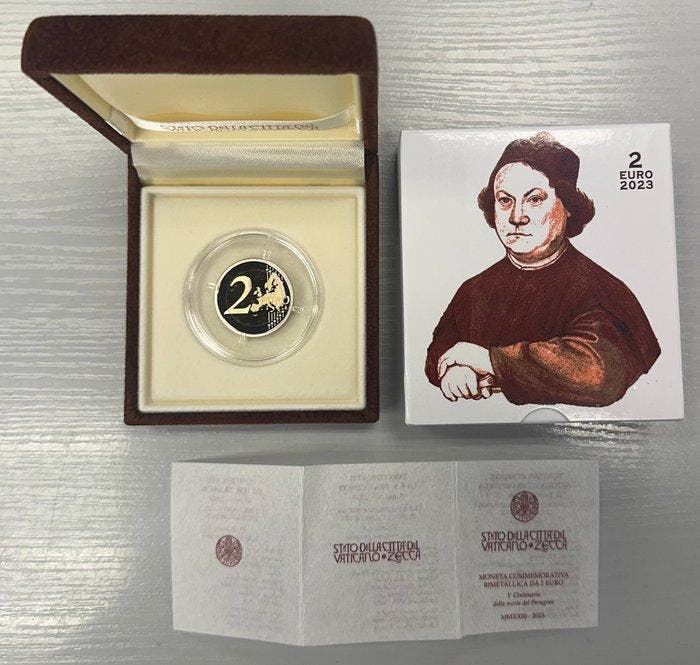Vaticaan. 2 Euro 2023 Perugino Proof (Zonder minimumprijs), Postzegels en Munten, Munten | Europa | Niet-Euromunten