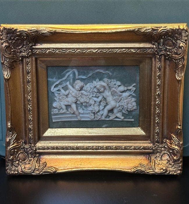 Biggs and Sons London - Reliëf, Lovely Cherub Relief Plaque, Antiek en Kunst, Curiosa en Brocante