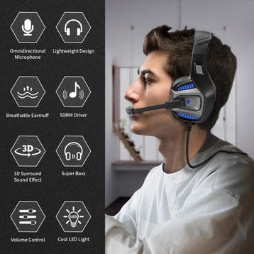 S01 Draadloze Gaming Koptelefoon met Omnidirectionele Mic -, Verzenden, Nieuw