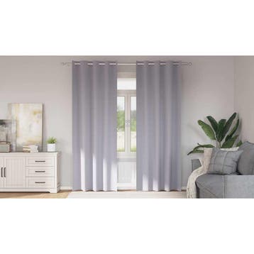 vidaXL Blackout Gordijnen met Ringen 2 st Metaalgrijs 225 x, Verzenden, Nieuw