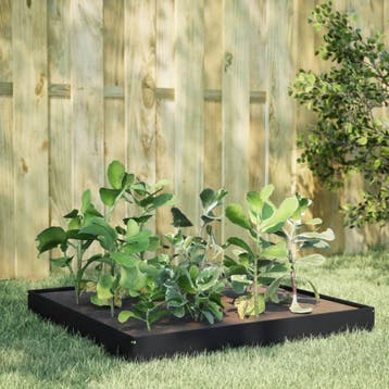 vidaXL Plantenbak verhoogd 100x100x18,5 cm staal, Verzenden, Nieuw