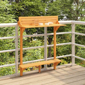 vidaXL Balkonbartafel 90x37x122,5 cm massief acaciahout, Verzenden, Nieuw