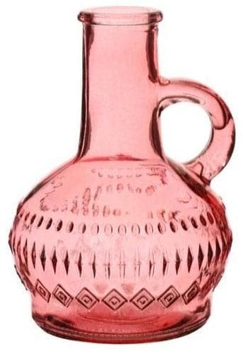 Gekleurd Glazen Flesje Lille Soft Pink Ø7 cm H10 cm per stuk, Hobby en Vrije tijd, Knutselen, Nieuw