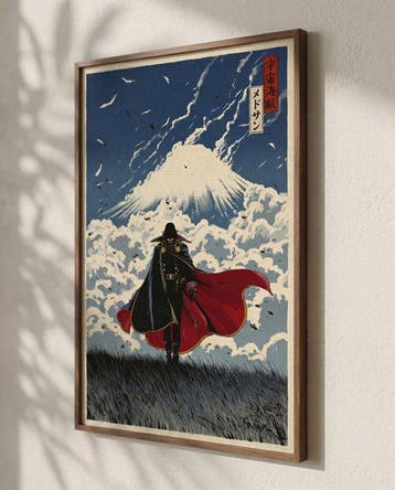 MEDSAN - Space Pirate of Fuji () - Hand Signed, Antiek en Kunst