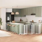 vidaXL Hondenhek inklapbaar met deur 12 panelen 600cm, Verzenden, Nieuw