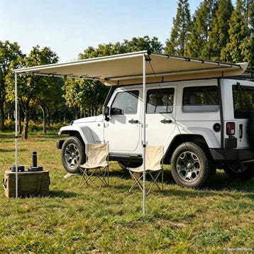vidaXL Luifel voor camper en caravan 2x2,5x2,15 m beige, Verzenden, Nieuw