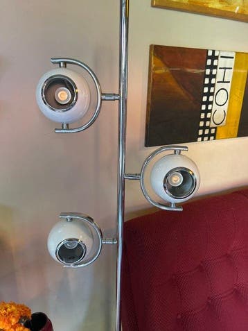 Staande lamp - Aluminium - Vintage bollen lamp