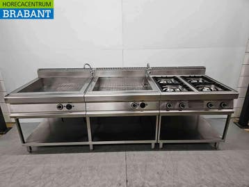 RVS Gico Baklijn 4 pits fornuis met 2 x dubbele bain marie, Ophalen of Verzenden, Nieuw in verpakking