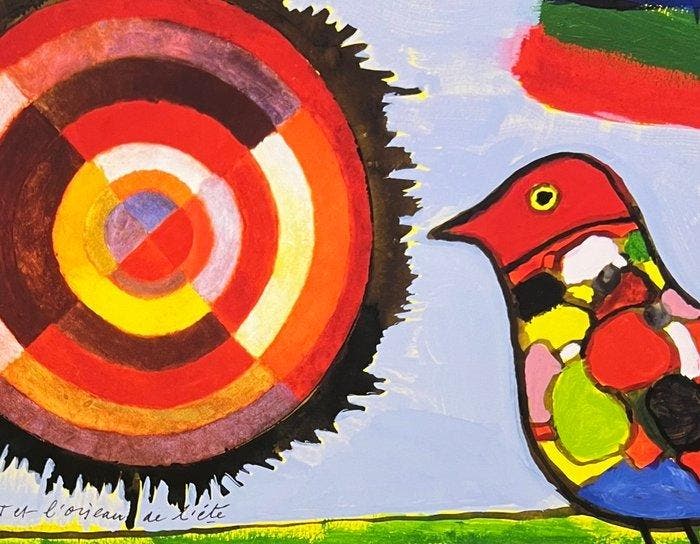 Corneille (1922-2010) - Hommage au peintre Robert Delaunay, Antiek en Kunst, Antiek | Overige Antiek
