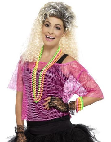 Net shirt jaren 80 fluo roze, Ophalen of Verzenden, Nieuw