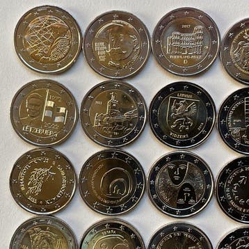 Europa. 2 Euro Various Years (25 munten) (Zonder
