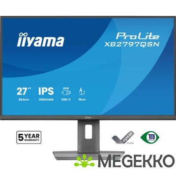 Iiyama ProLite XB2797QSN-B1 27  Quad HD IPS USB-C monitor, Computers en Software, Verzenden, Nieuw