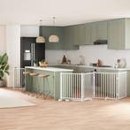 vidaXL Hondenhek inklapbaar met deur 10 panelen 800cm, Verzenden, Nieuw