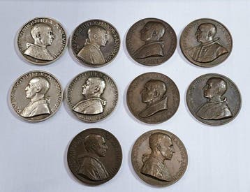 Vaticaan. Historical Medal Lotto di 10 Medaglie di Pio XII