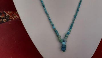 Oud-Romeins, Keizerrijk Glas Romeinse glazen kralen ketting,