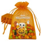 Fako Bijoux - Organza Zakjes Met Print - Spooky Halloween -, Diversen, Verzenden, Nieuw
