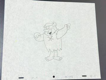 The Flintstones - 1 Originele tekenfilmtekening van Bernard