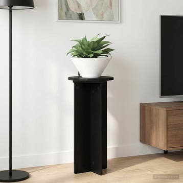 vidaXL Plantenstand 2 st Zwart 29,5 x 29,5 x 60 cm Bewerkt, Verzenden, Nieuw