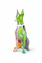 Sculpture, Exclusieve Pop Art Dobermann – Nieuw – Statement